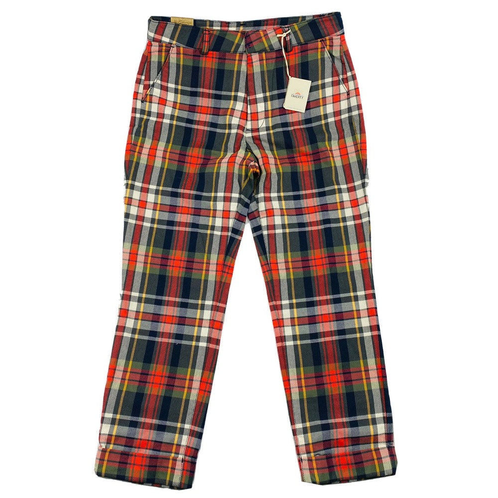 Faherty Cinder Pant Westport Plaid Mens Twill Trouser 29x32 WBH1900-WPP NWT